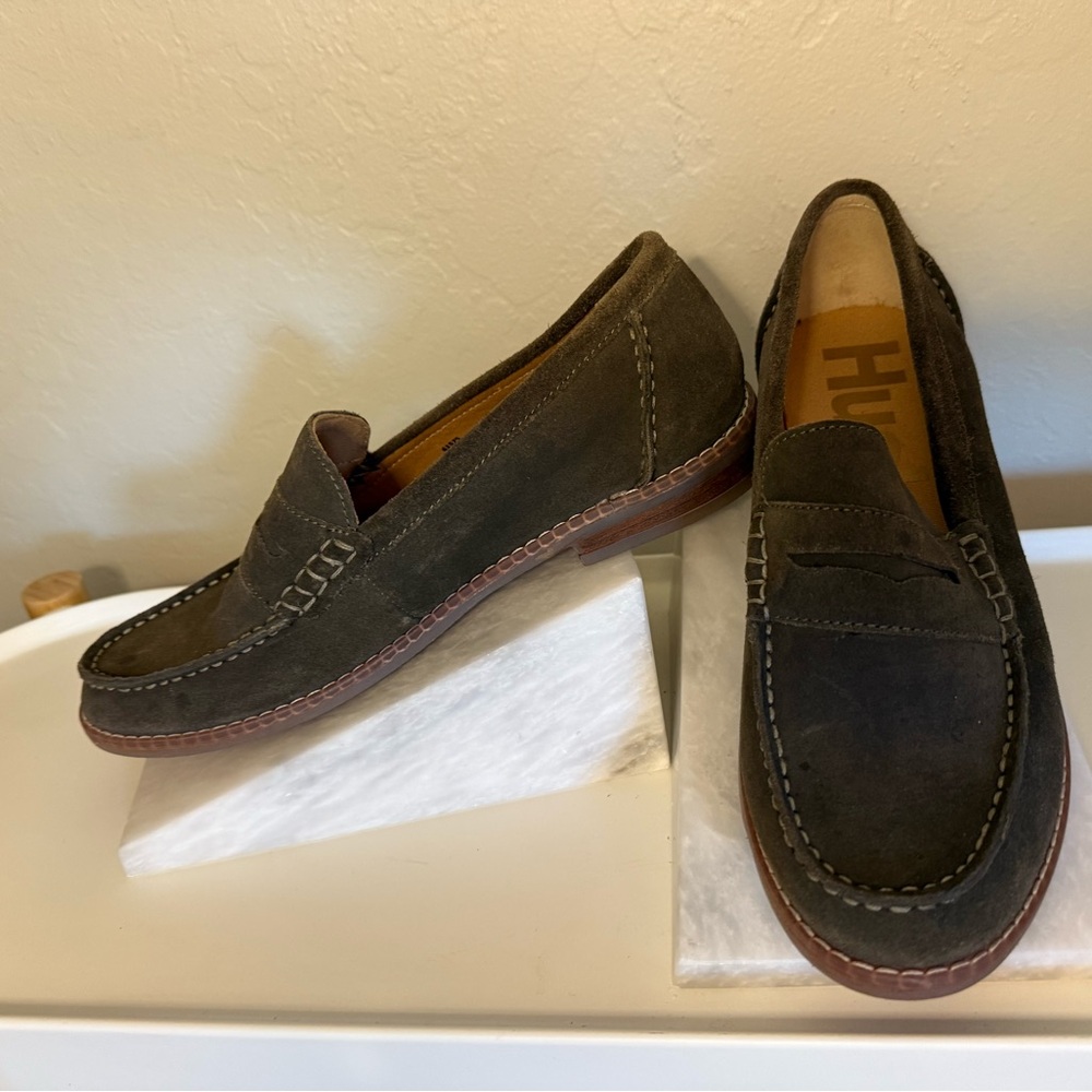 Hush Puppies Women’s Suede Penny Loafers Brown Size 8M